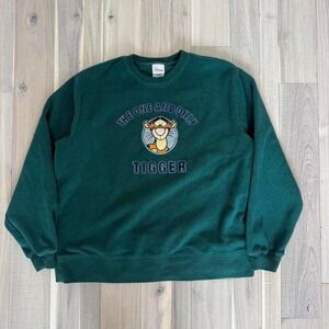 Y2K Vintage 2000s Disney Tigger green crewneck sweatshirt Size L #disney